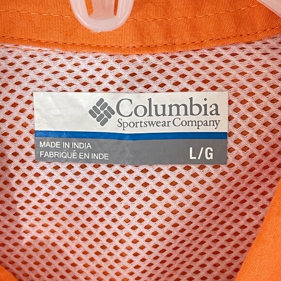 Columbia PFG Professional Fishing Gear LS Shirt Vented Quick Dry Men Size L Oran - Picture 13 of 15